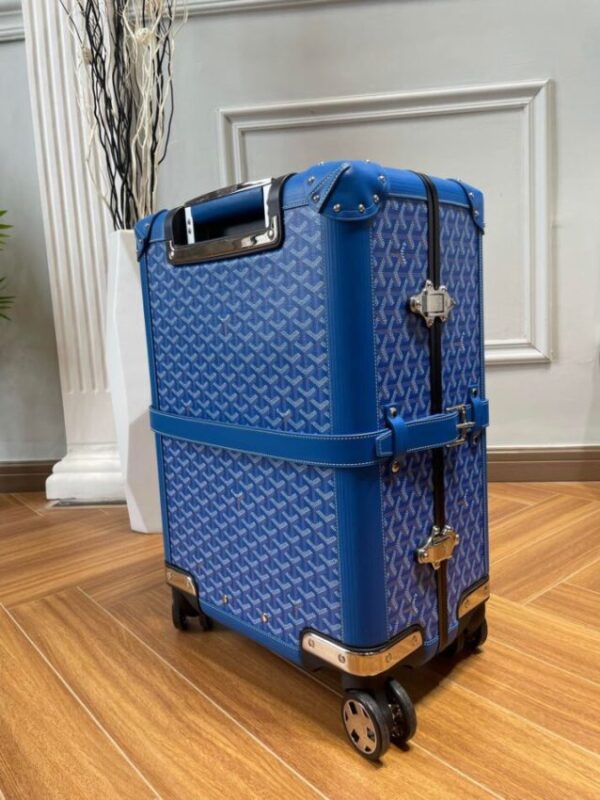 Replica Goyard Bourget Travel Suitcase Blue - premium-grade designer purse dupe