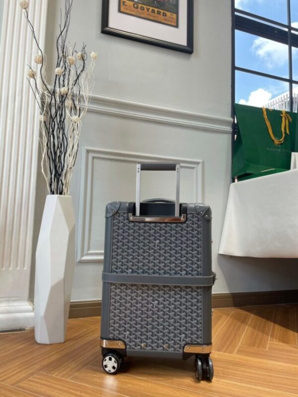 Replica Goyard Bourget Travel Suitcase Grey - 1:1 designer replica handbag