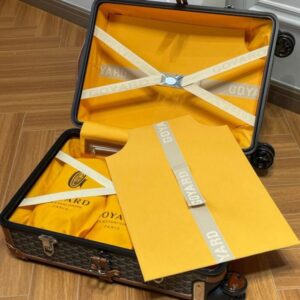 Replica Goyard Bourget Travel Suitcase Brown - authentic-look luxury purse replica