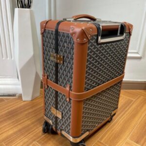 Replica Goyard Bourget Travel Suitcase Brown - top-tier luxury replica shoulder bag