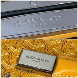Replica Goyard Bourget Travel Suitcase Yellow - top-tier luxury replica shoulder bag