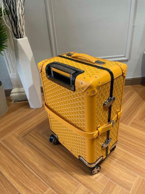Replica Goyard Bourget Travel Suitcase Yellow - 1:1 designer replica handbag