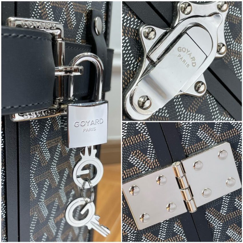 Replica Goyard Bourget Travel Suitcase Black - high-quality designer bag clone
