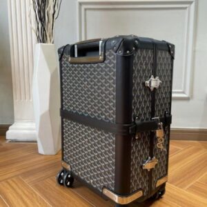 Replica Goyard Bourget Travel Suitcase Black - top-tier luxury replica shoulder bag