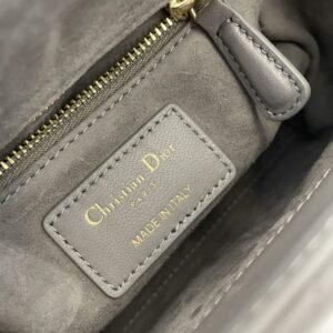 Replica Lady Dior Mini Satin Grey - near-authentic luxury replica handbag