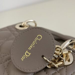 Replica Lady Dior Mini Dark Beige - realistic designer-inspired fake bag