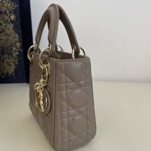 Replica Lady Dior Mini Dark Beige - ultra-realistic fake designer tote