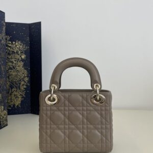 Replica Lady Dior Mini Dark Beige - premium-grade designer purse dupe