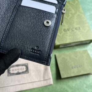 Replica Gucci Ophidia Compact Wallet Black - authentic-look luxury purse replica