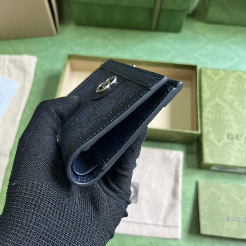 Replica Gucci Ophidia Compact Wallet Black - 1:1 designer replica handbag