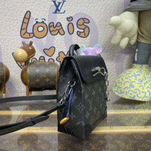 Replica Louis Vuitton Nano Steamer Black Canvas - near-authentic luxury replica handbag
