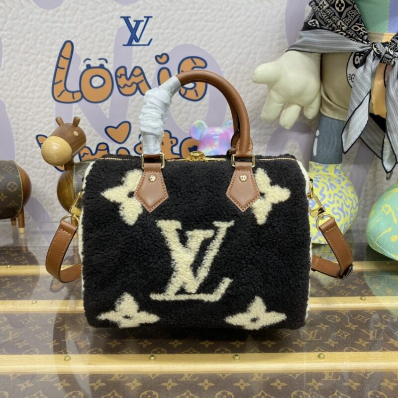 Replica Louis Vuitton Speedy Bandouliere 25 Wool - high-accuracy replica luxury purse