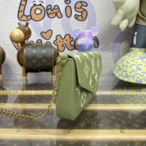 Replica Louis Vuitton Félicie Pochette Green - top-tier luxury replica shoulder bag