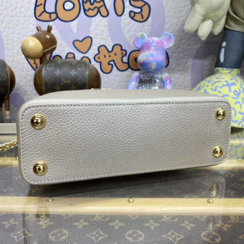 Replica Loius Vuitton Capucines Golden Grey - high-quality designer bag clone