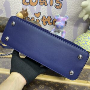 Replica Loius Vuitton Capucines Blue Velvet - 1:1 designer replica handbag