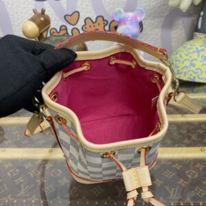 Replica Louis Vuitton Nano Noe White Grid - best-selling designer handbag dupe