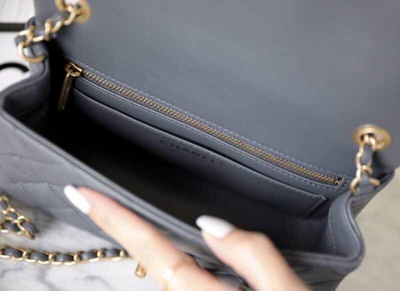 Replica CHANEL CF 20cm Golden Ball Grey - premium 1:1 fake handbag model