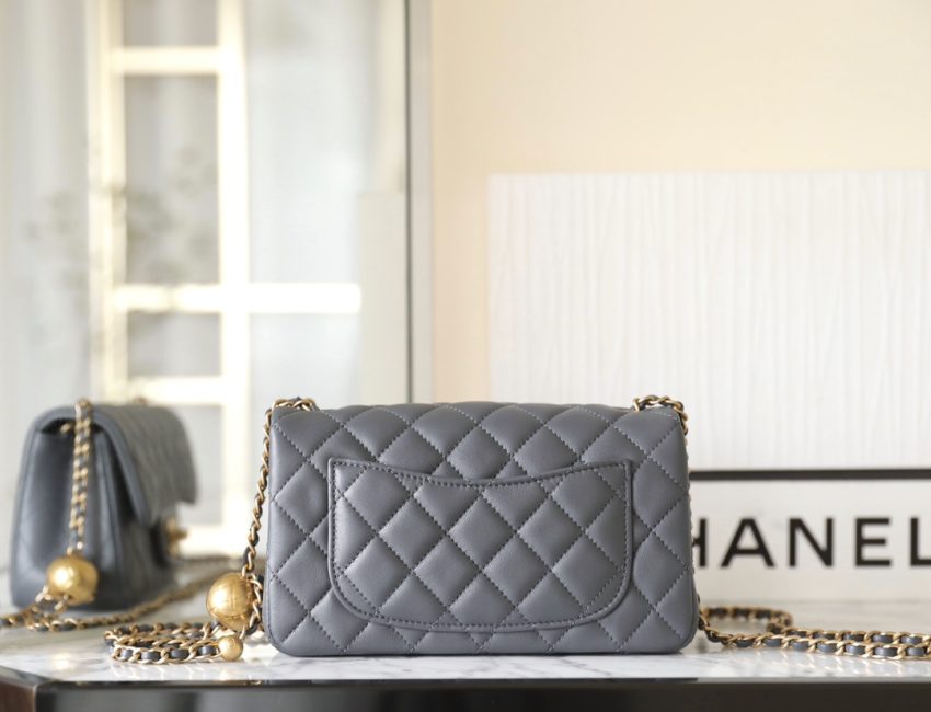 Replica CHANEL CF 20cm Golden Ball Grey - authentic-look luxury purse replica