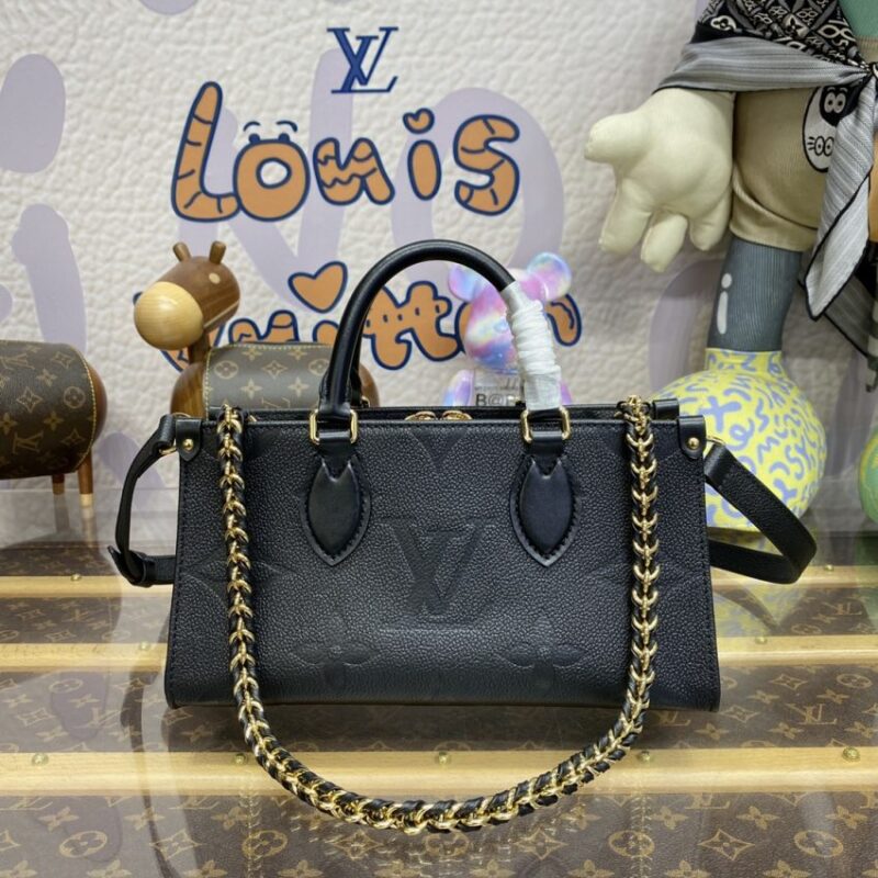 Replica LV OnTheGo East West Black - authentic-look luxury purse replica
