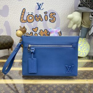 Replica Louis Vuitton Takeoff Pouch Blue - best quality luxury bag dupe