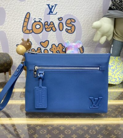 Replica Louis Vuitton Takeoff Pouch Blue - best quality luxury bag dupe