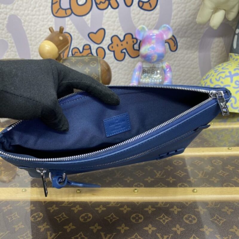 Replica Louis Vuitton Takeoff Pouch Blue - realistic designer-inspired fake bag