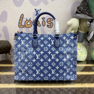 Replica LV OnTheGo Blue Denim - high-quality designer bag clone