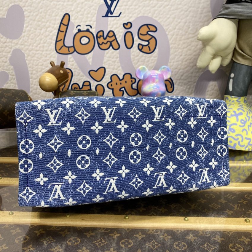 Replica LV OnTheGo Blue Denim - high-end fake designer purse