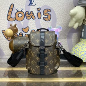 Replica Louis Vuitton Nano Christopher Backpack Brown - best quality luxury bag dupe