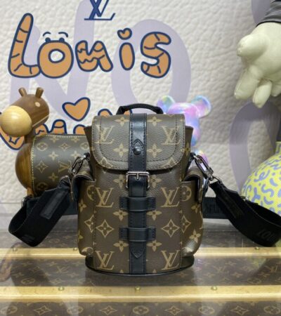 Replica Louis Vuitton Nano Christopher Backpack Brown - best quality luxury bag dupe