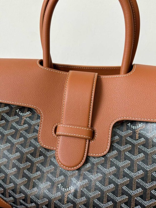 Replica Goyard Saigon Tote Brown - top-rated replica designer bag