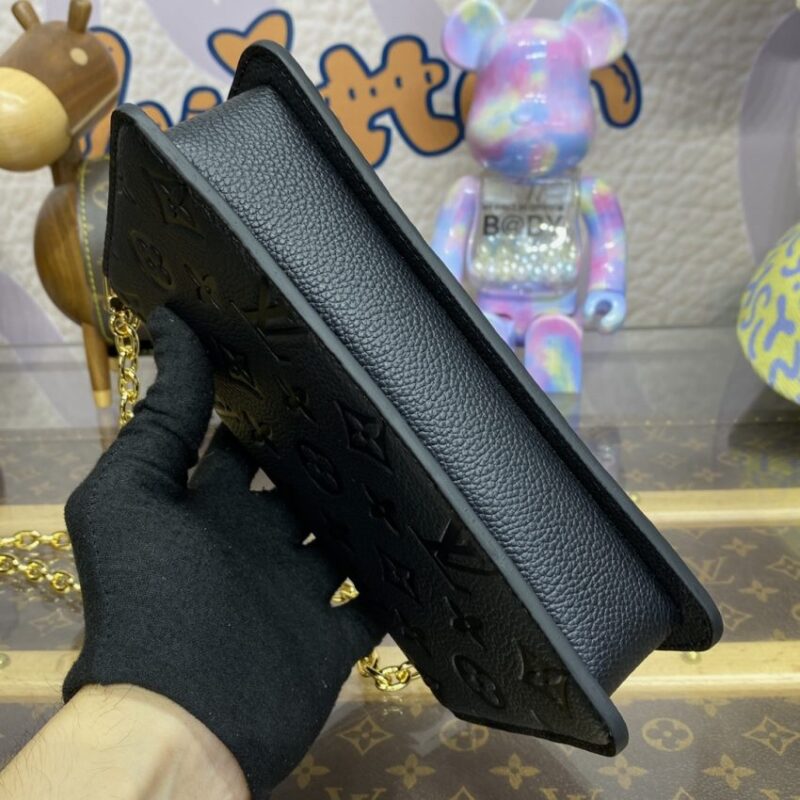 Replica Louis Vuitton Wallet On Chain Metis Black - elite superclone designer purse