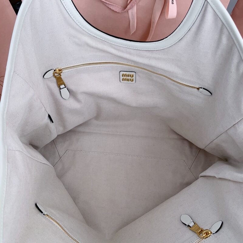 Replica Miu Miu Ivy Tote White - high-quality designer bag clone