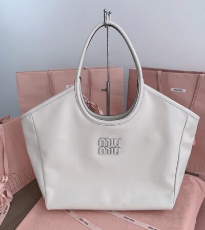 Replica Miu Miu Ivy Tote White - high-quality designer bag clone