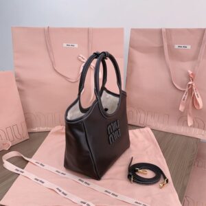 Replica Miu Miu Ivy Small Tote Black - high-quality designer bag clone