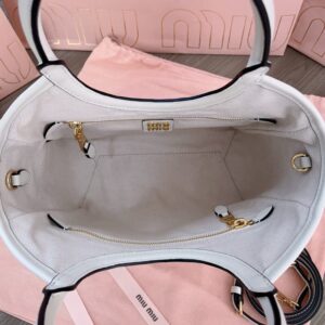 Replica Miu Miu Ivy Small Tote White - near-authentic luxury replica handbag