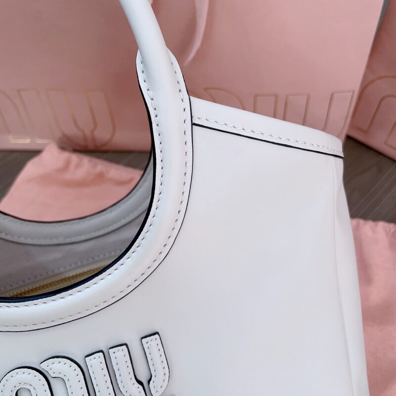 Replica Miu Miu Ivy Small Tote White - 1:1 designer replica handbag