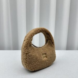 Replica Miu Miu Wander Wool Brown - top-tier luxury replica shoulder bag