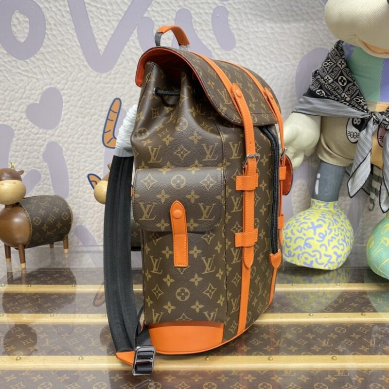 Replica Louis Vuitton Christopher Backpack Orange - high-end fake designer purse