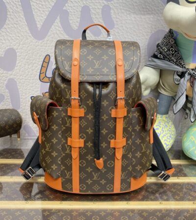 Replica Louis Vuitton Christopher Backpack Orange - 1:1 designer replica handbag