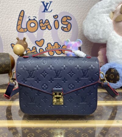 Replica Louis Vuitton Pochette Metis Dark Blue - elite superclone designer purse