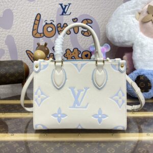 Replica LV OnTheGo PM Light Blue - premium 1:1 fake handbag model