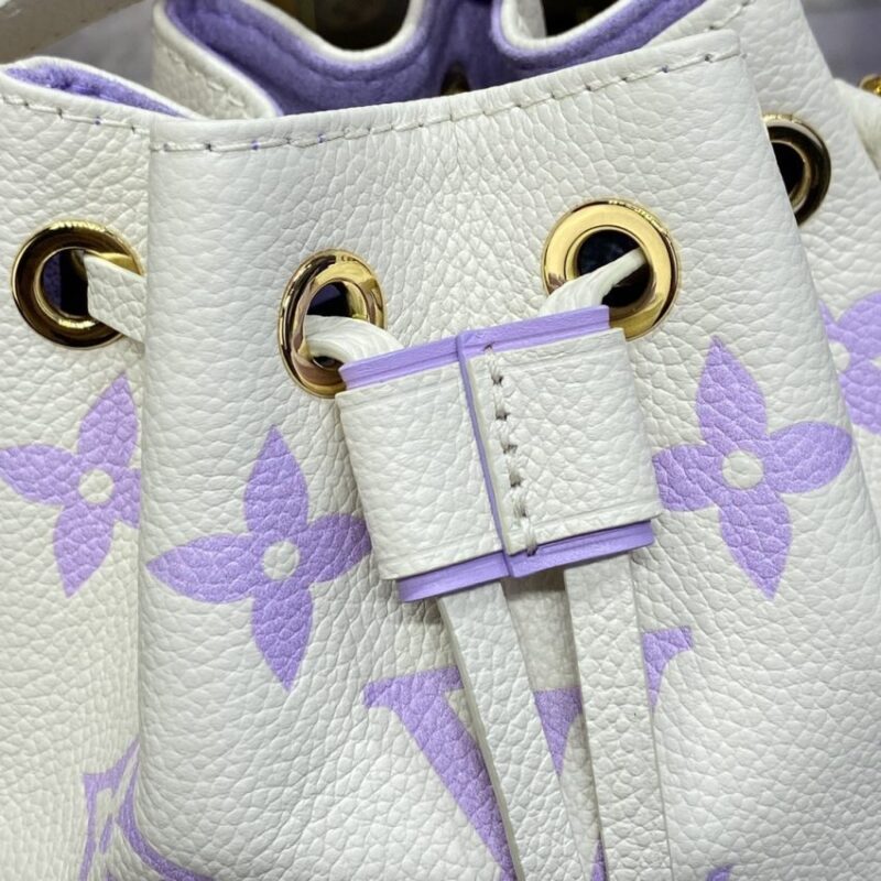 Replica Louis Vuitton Nano Noe White Purple - best quality luxury bag dupe