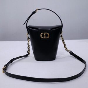 Replica Dior 30 Montaigne Amber Chain Black - premium 1:1 fake handbag model