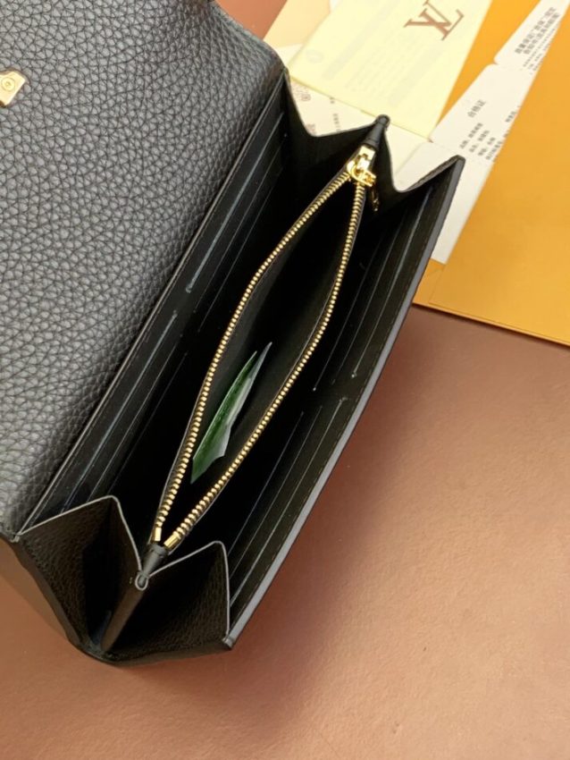 Replica Louis Vuitton Capucines Long Black - near-authentic luxury replica handbag