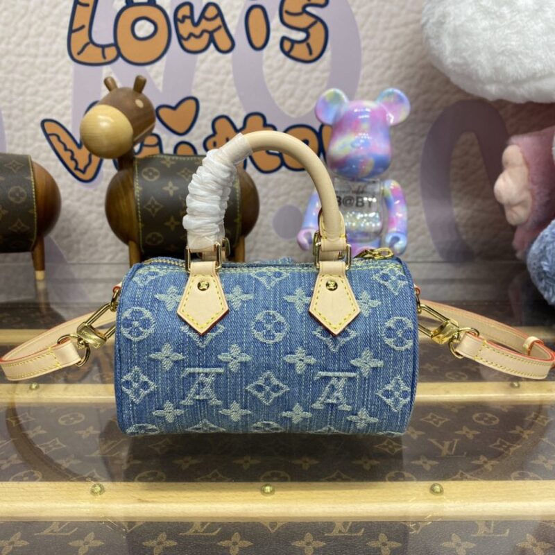 Replica Louis Vuitton Speedy Nano Denim New - near-authentic luxury replica handbag