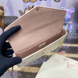 Replica Louis Vuitton Félicie Pochette White Pink - high-end fake designer purse