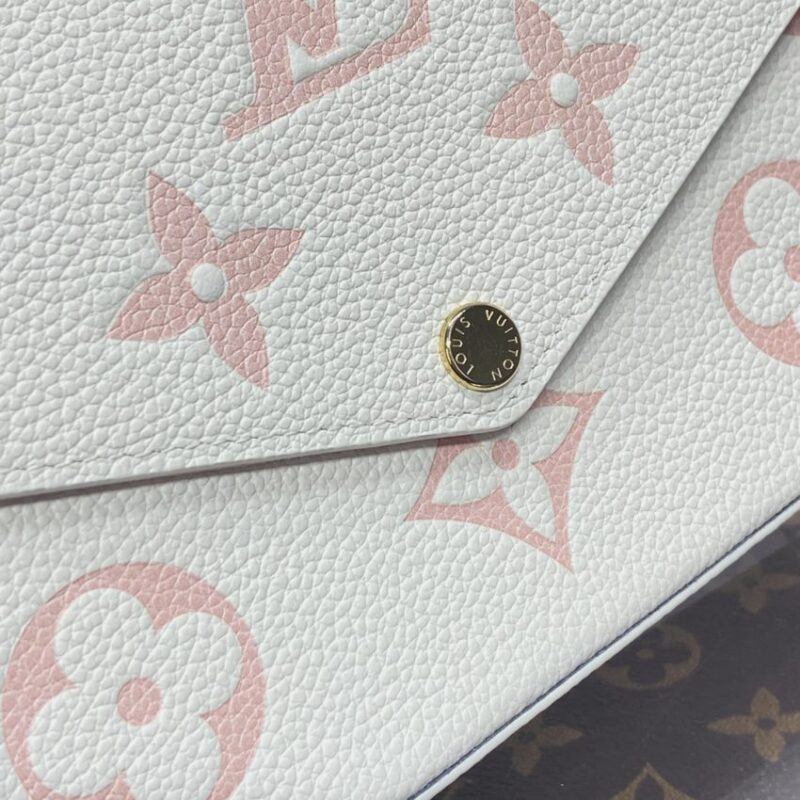 Replica Louis Vuitton Félicie Pochette White Pink - high-quality designer bag clone