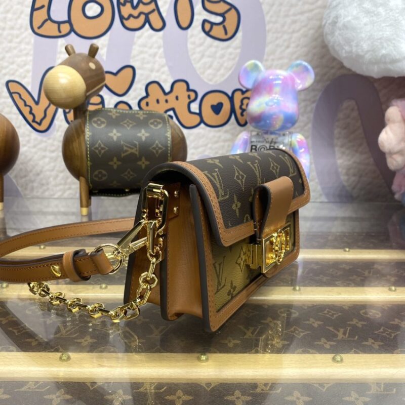 Replica Louis Vuitton Dauphine East West Brown - premium 1:1 fake handbag model