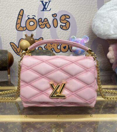 Replica Louis Vuitton Go-14 Pink - authentic-look luxury purse replica